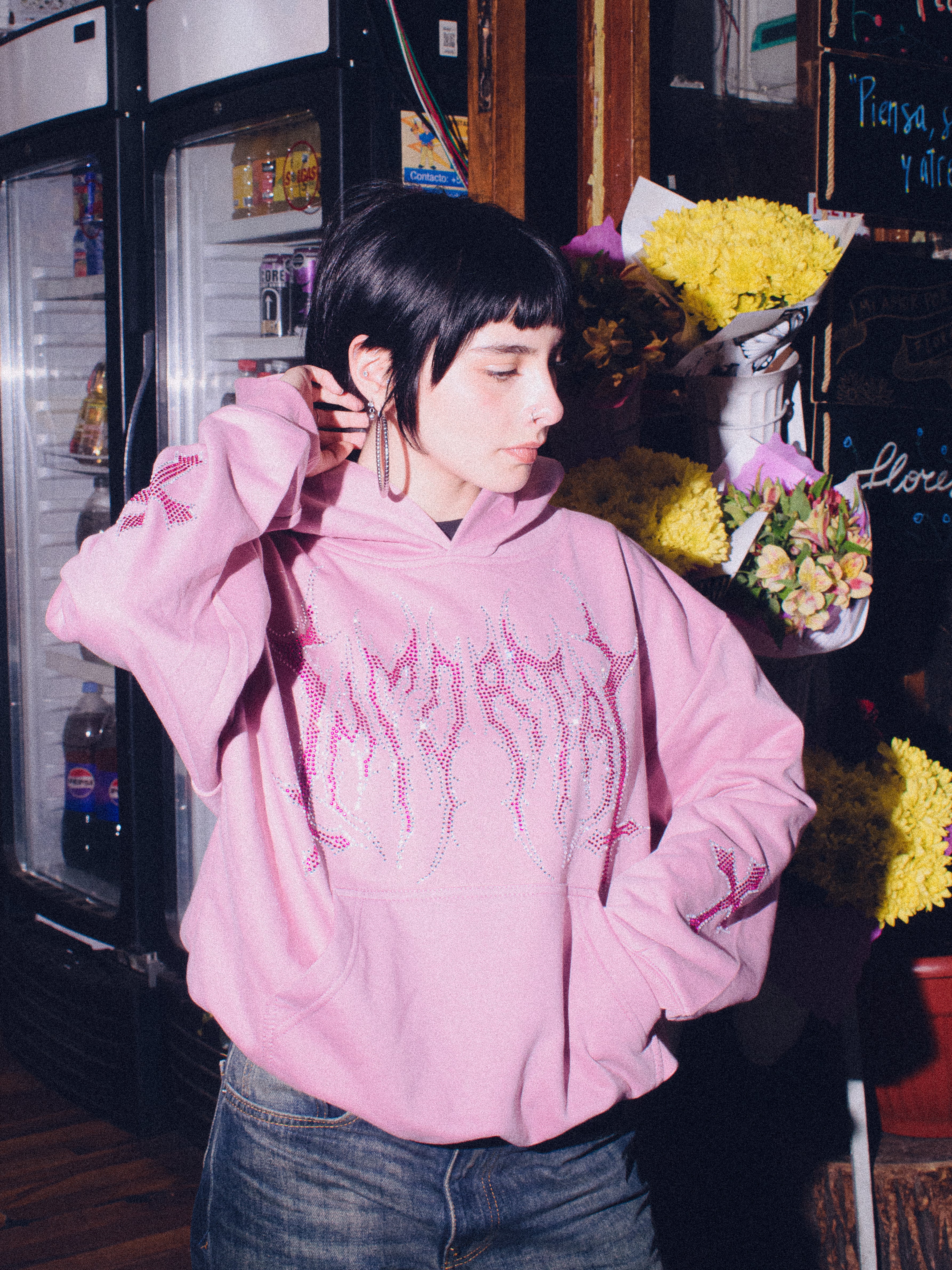 HEAVYGLOOM BOXY HOODIE PINK