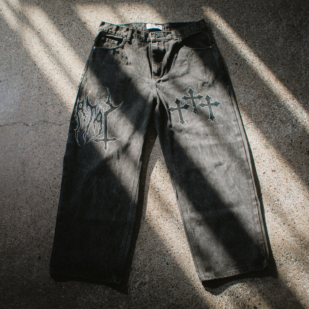 HEAVYGLOOM BLACKVENOM BAGGY JEANS XL