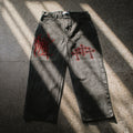 HEAVYGLOOM RED VENOM BAGGY JEANS L