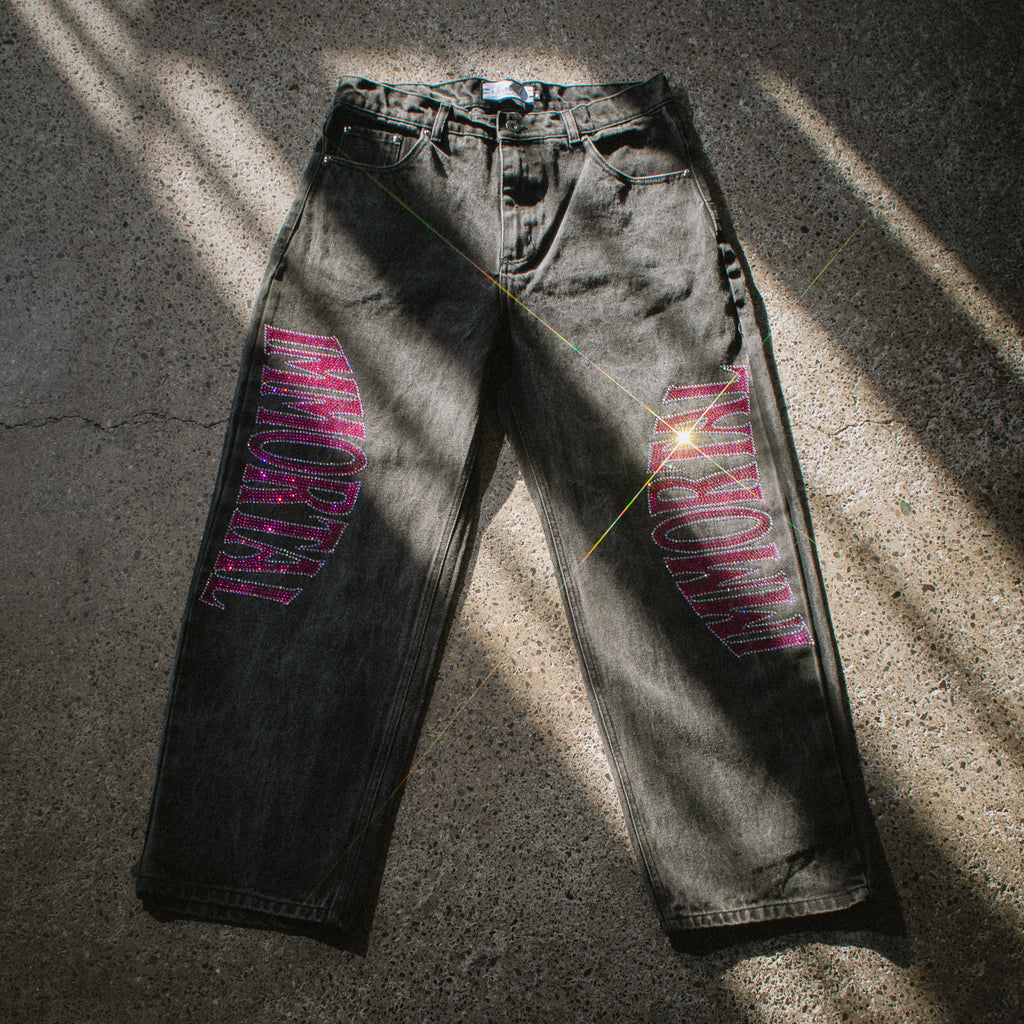 CRYSTALS COTTONCANDY DOBLE BAGGY JEANS M