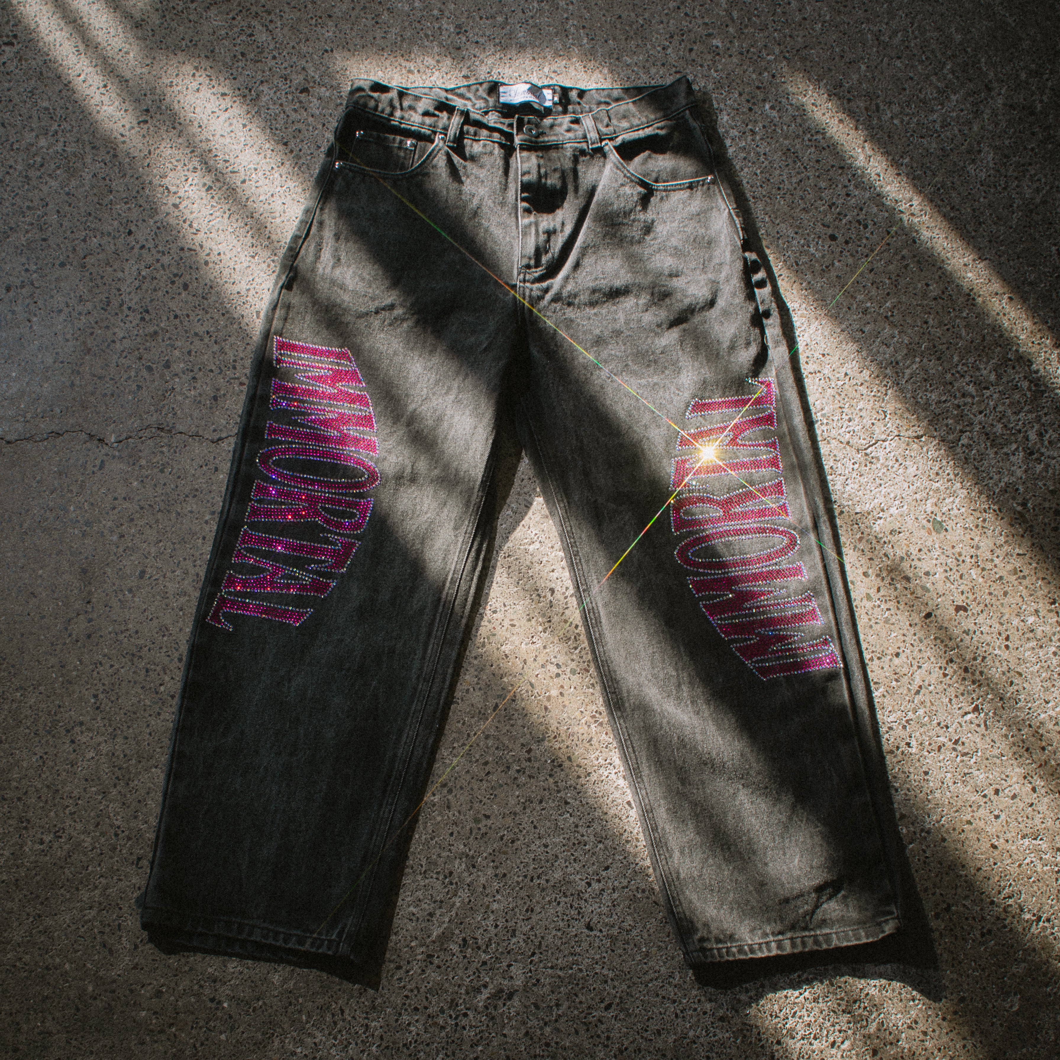 CRYSTALS COTTONCANDY DOBLE BAGGY JEANS M