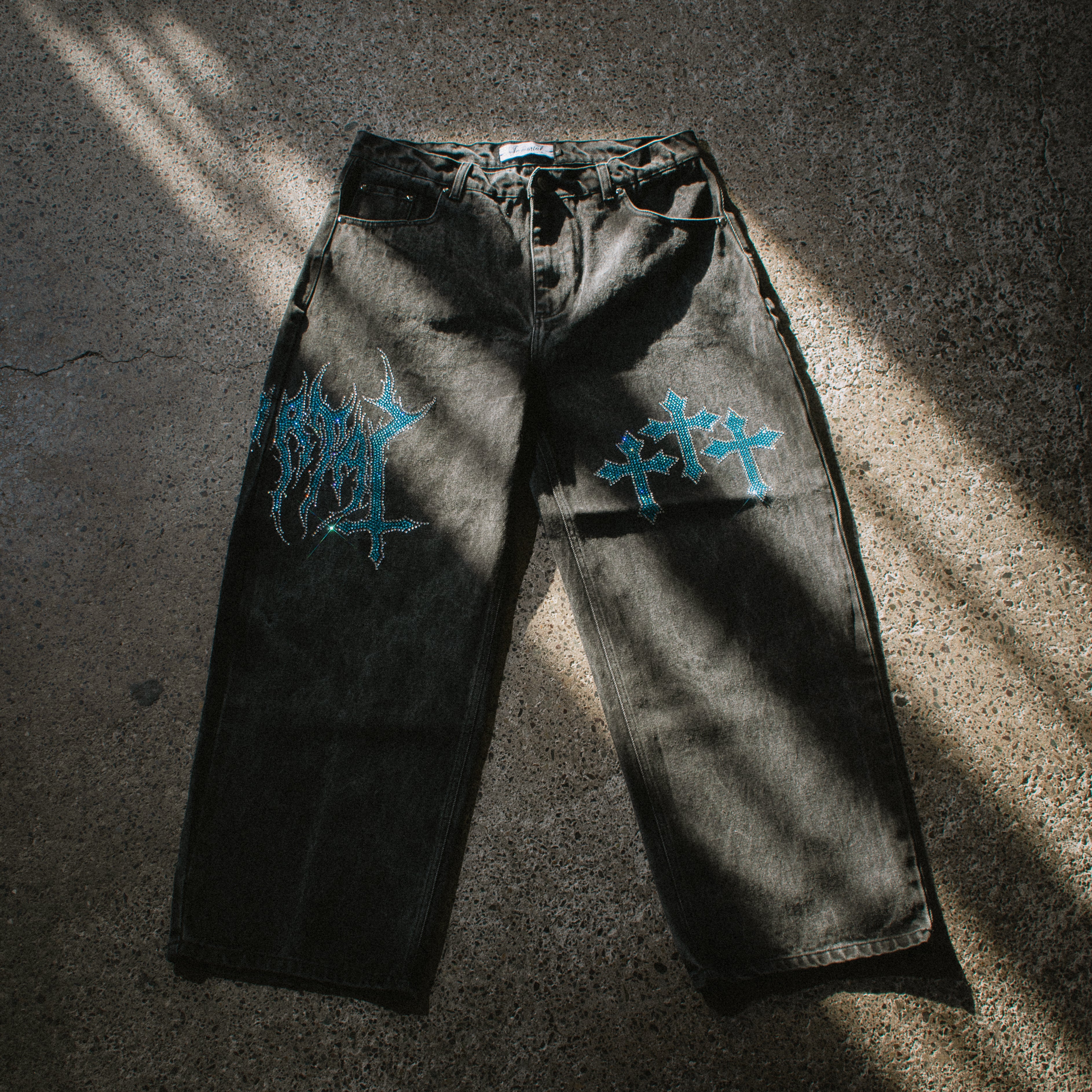 HEAVYGLOOM SKY BLUE BAGGY JEANS XL