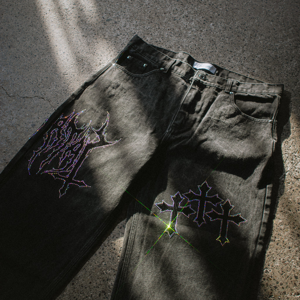COVENANT BLACKVENOM BAGGY JEANS L