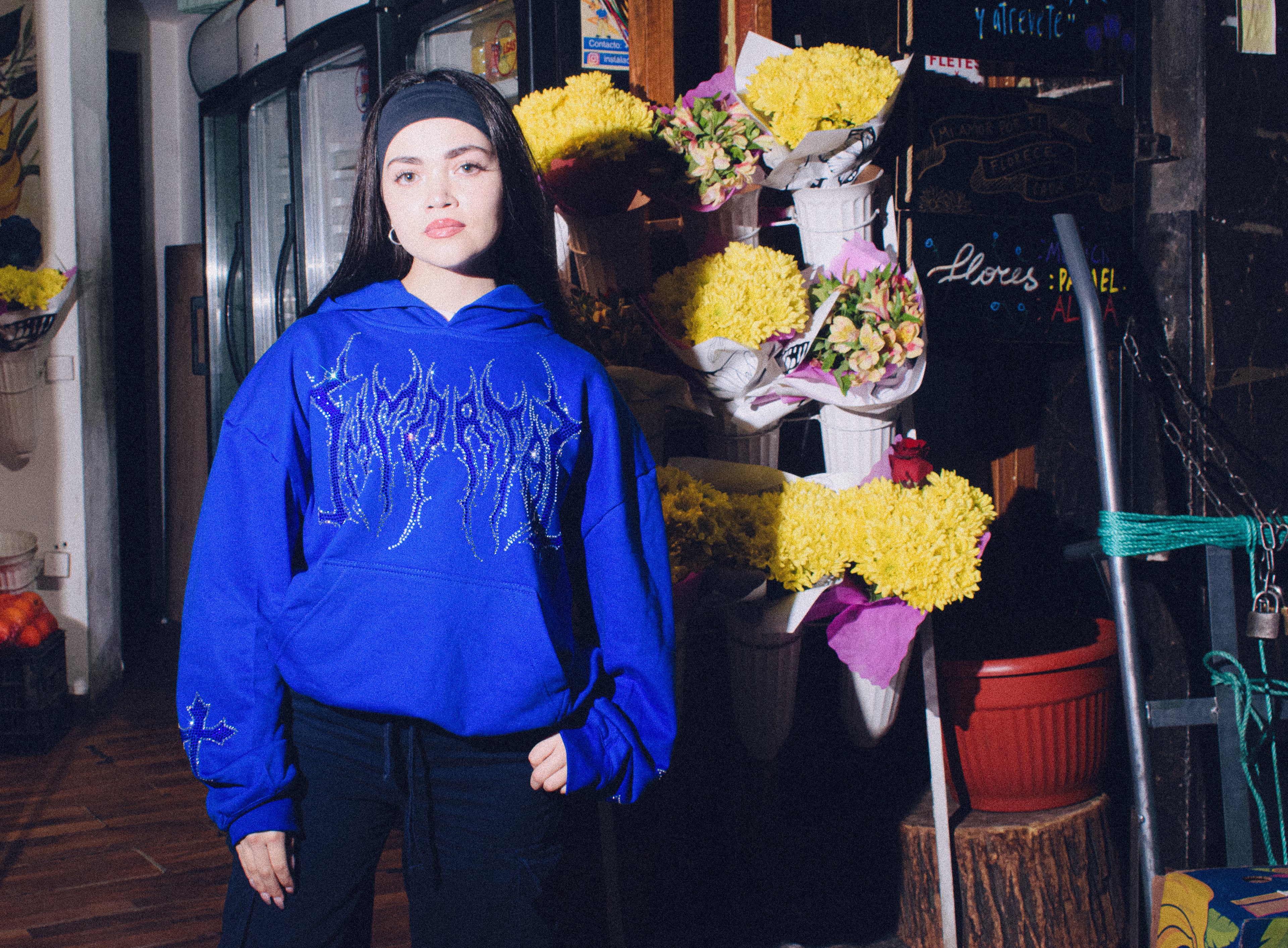 HEAVYGLOOM BOXY HOODIE BLUE