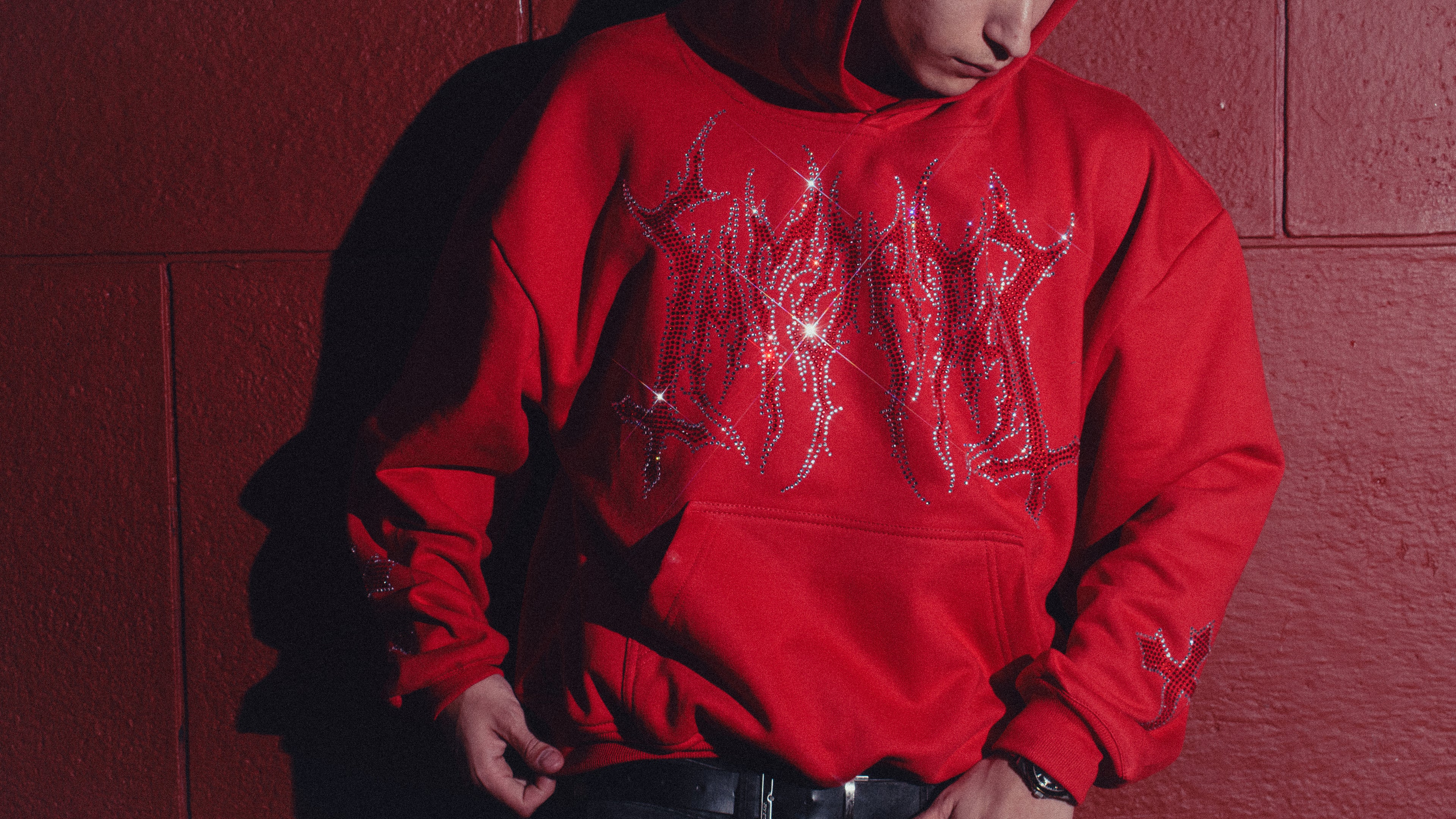 HEAVYGLOOM BOXY HOODIE RED