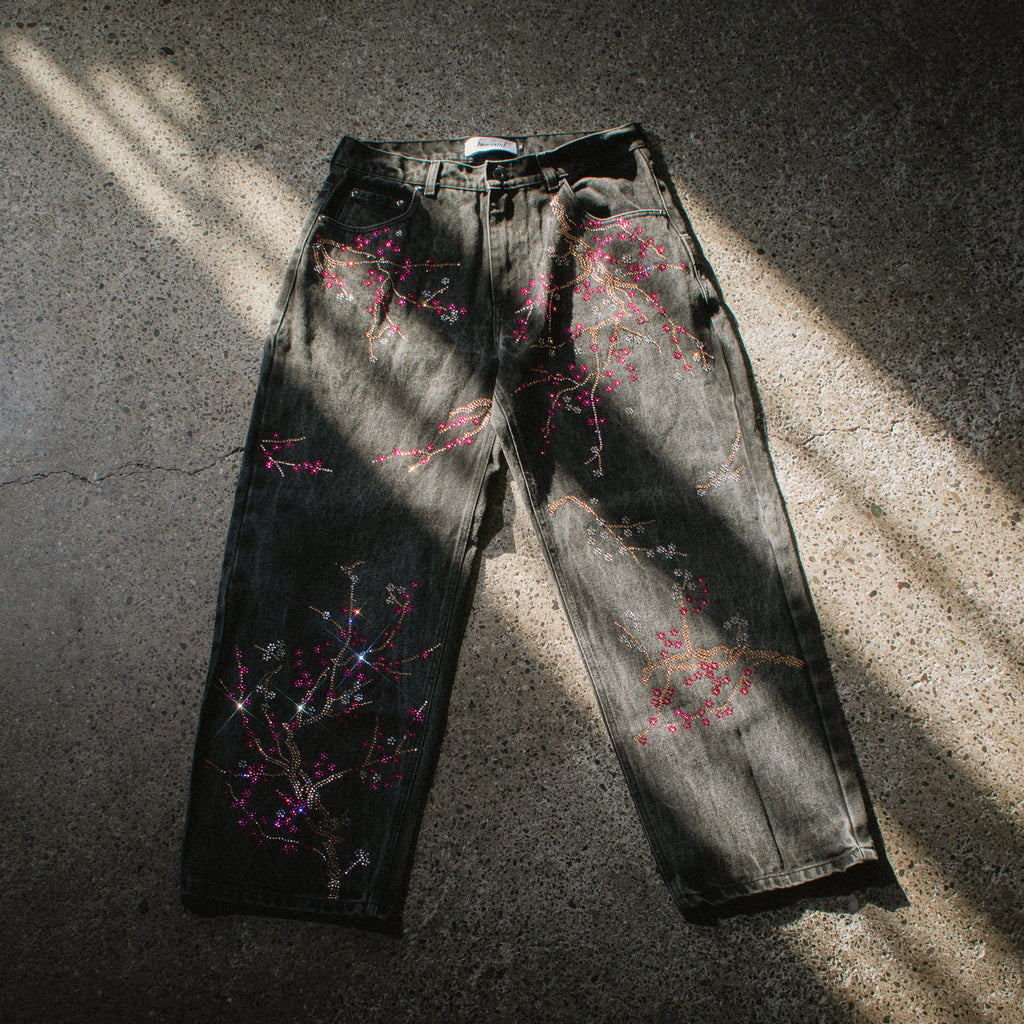 CHERRY BLOSSOM BAGGY JEANS M