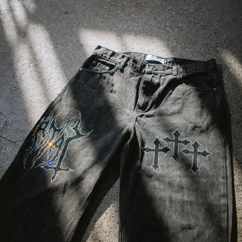 HEAVYGLOOM BLACKVENOM BAGGY JEANS XL