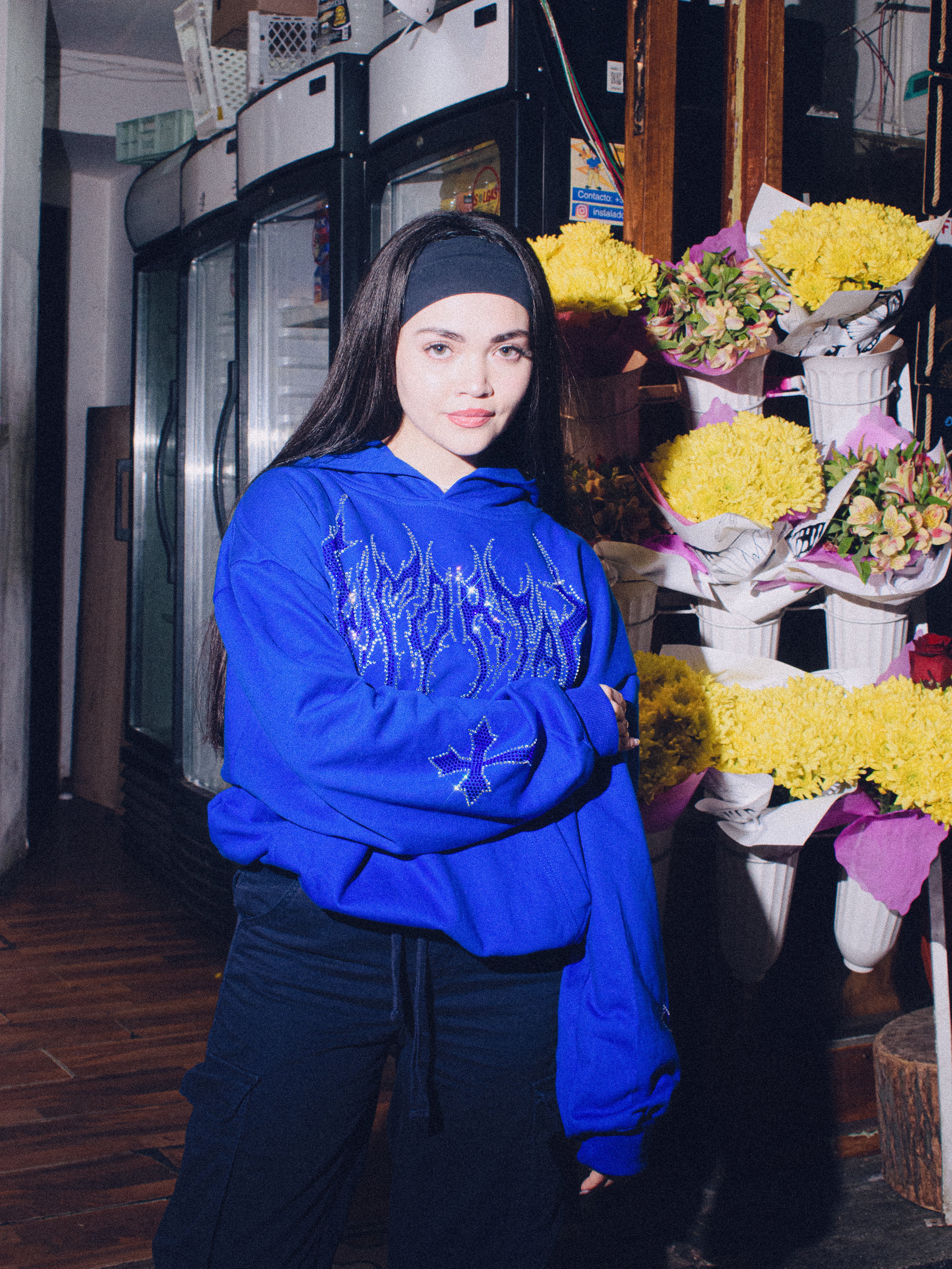 HEAVYGLOOM BOXY HOODIE BLUE
