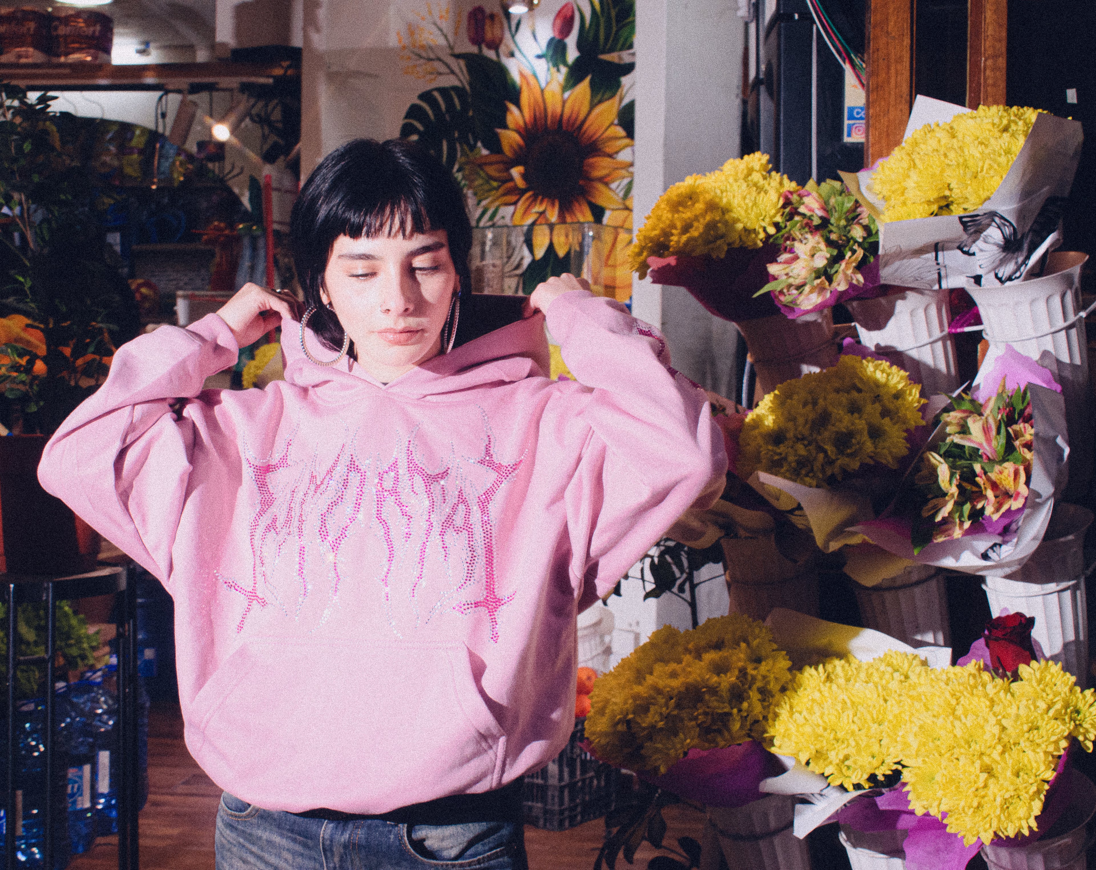 HEAVYGLOOM BOXY HOODIE PINK