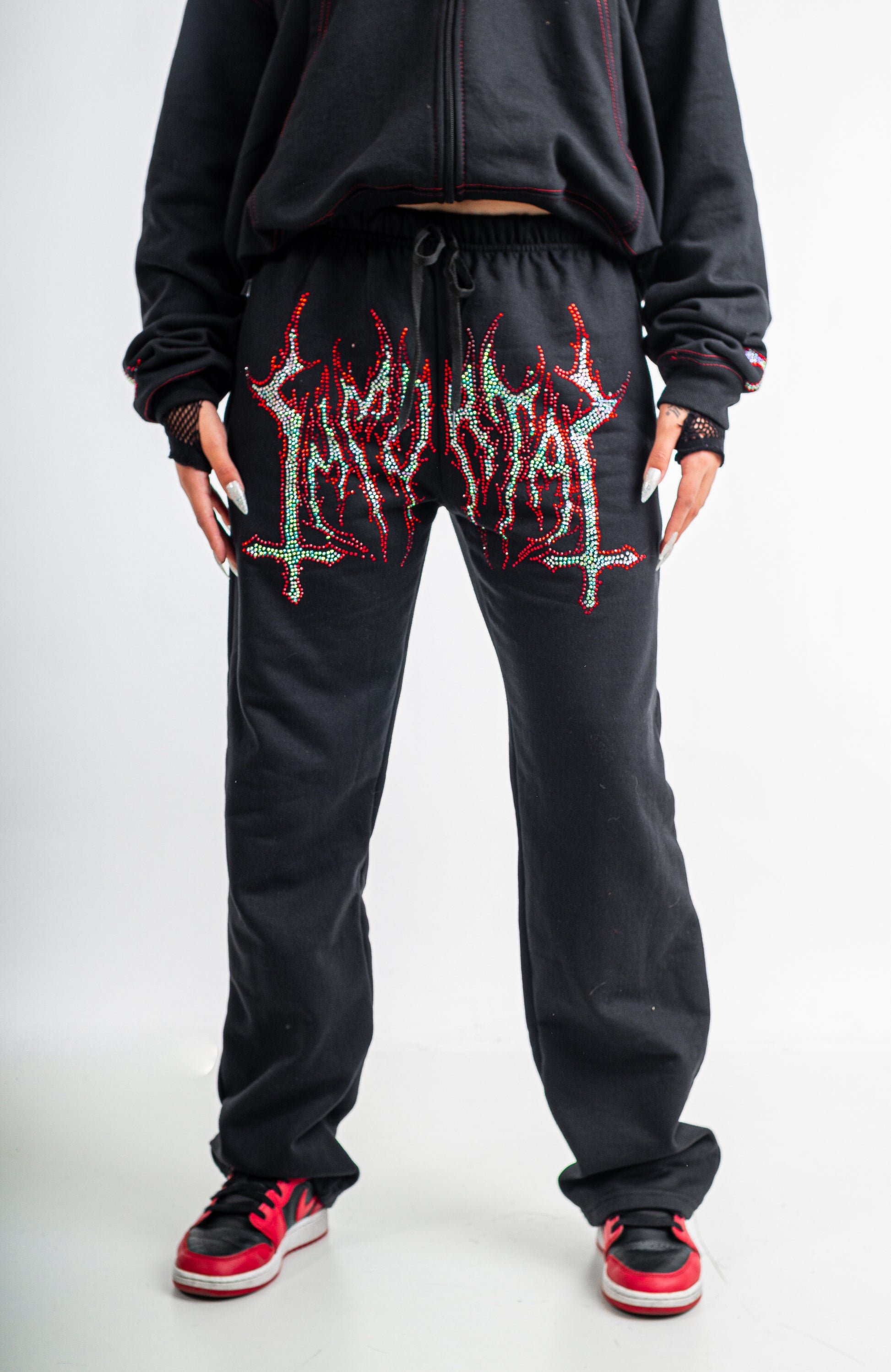 IMMORTAL CRYSTALS HEAVYGLOOM RED DIAMONDS TRACKPANT