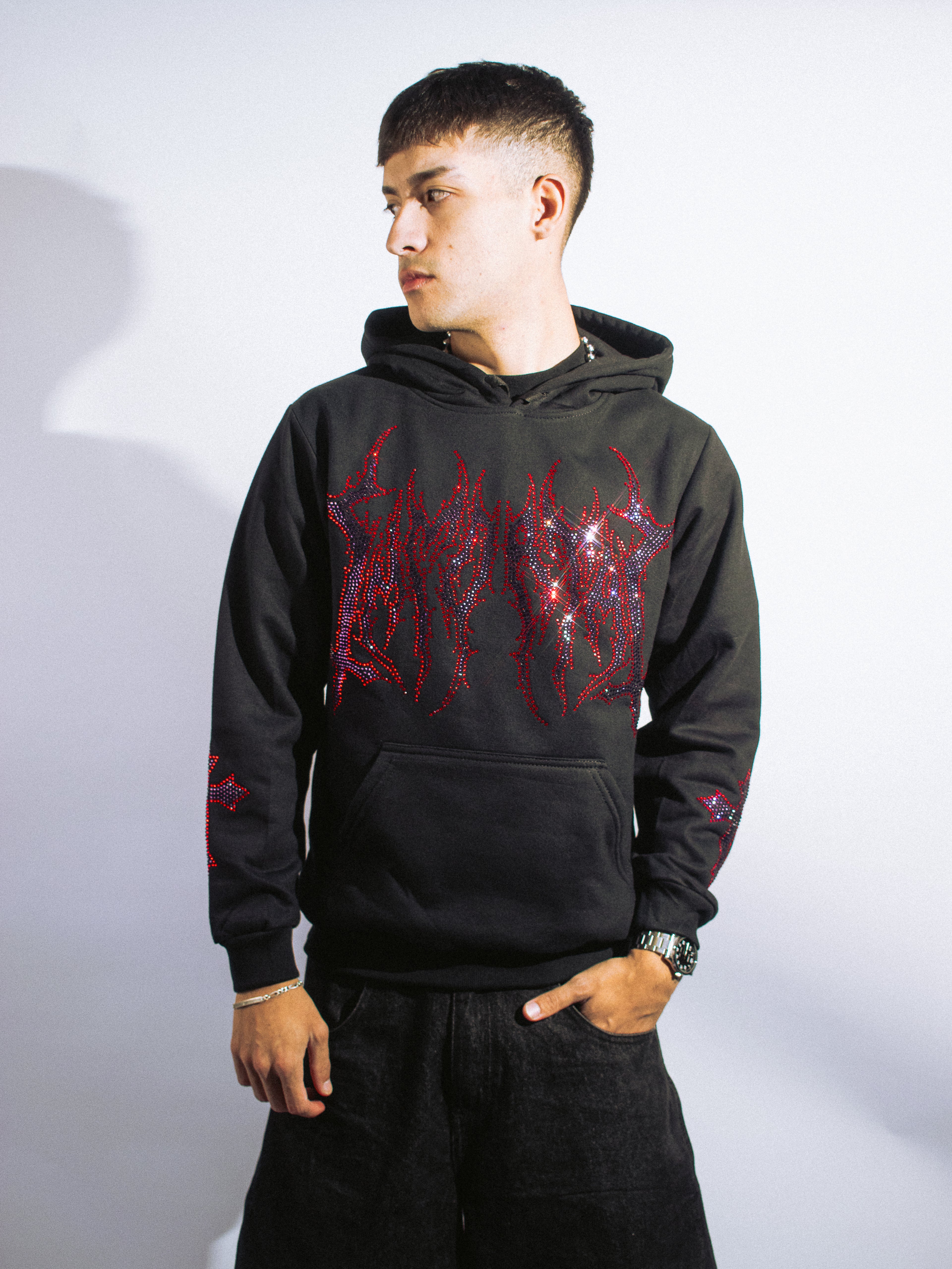 IMMORTAL CRYSTALS HEAVYGLOOM RED CODEINE HOODIE