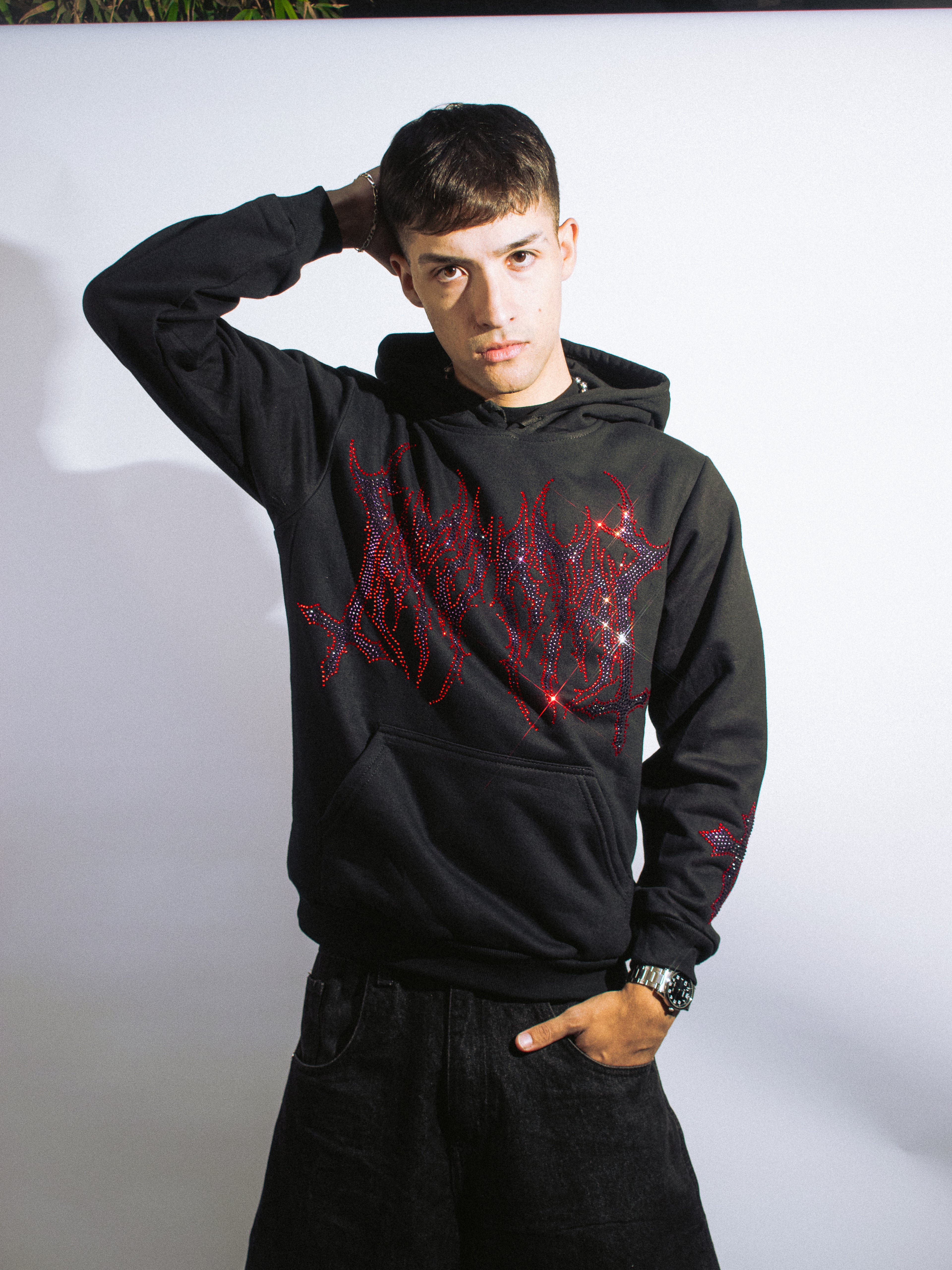 IMMORTAL CRYSTALS HEAVYGLOOM RED CODEINE HOODIE