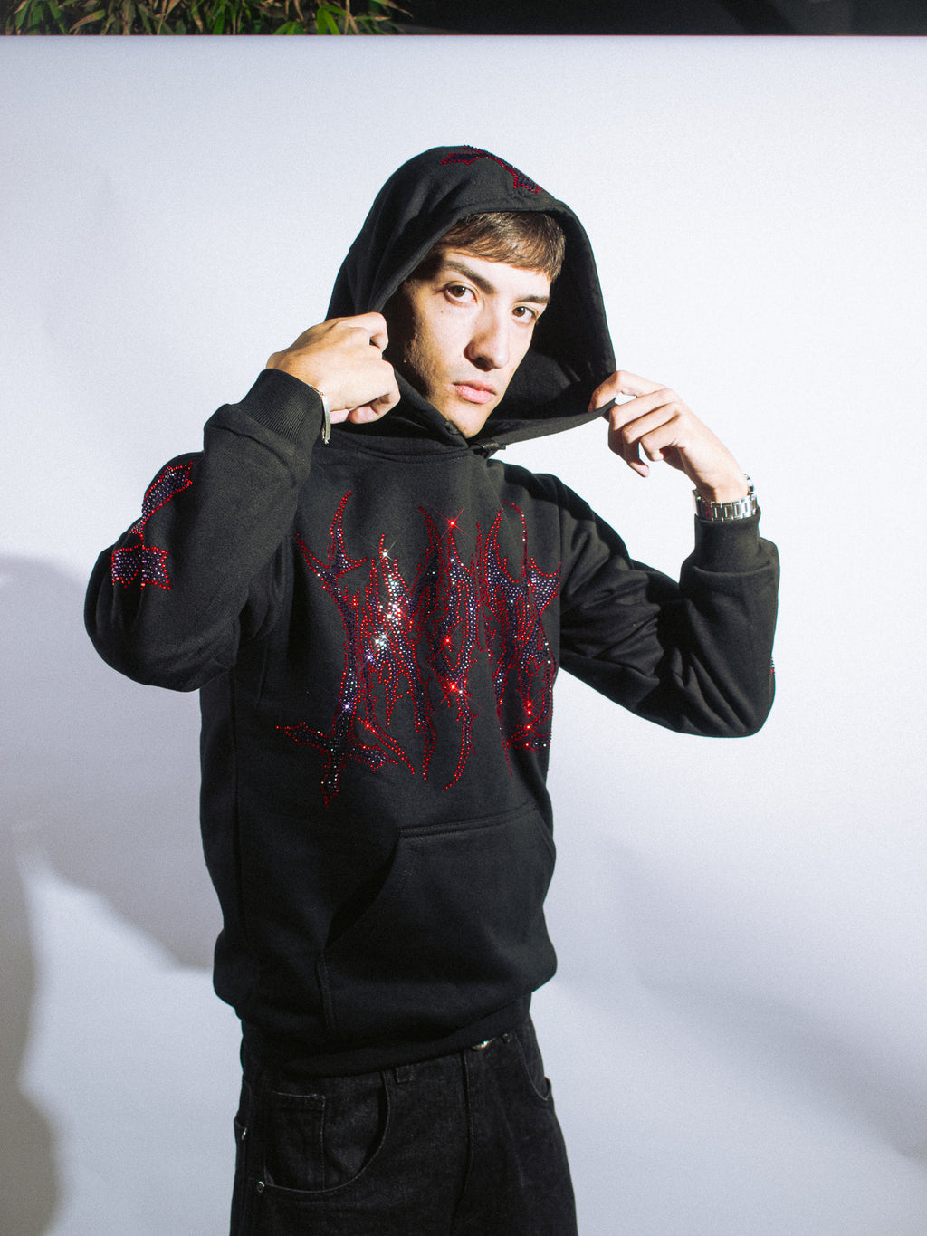 IMMORTAL CRYSTALS HEAVYGLOOM RED CODEINE HOODIE