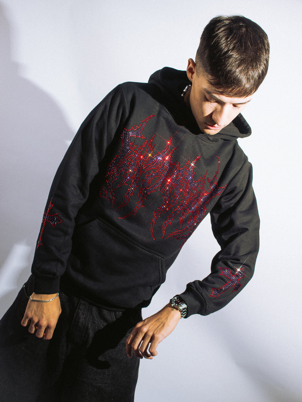 IMMORTAL CRYSTALS HEAVYGLOOM RED CODEINE HOODIE