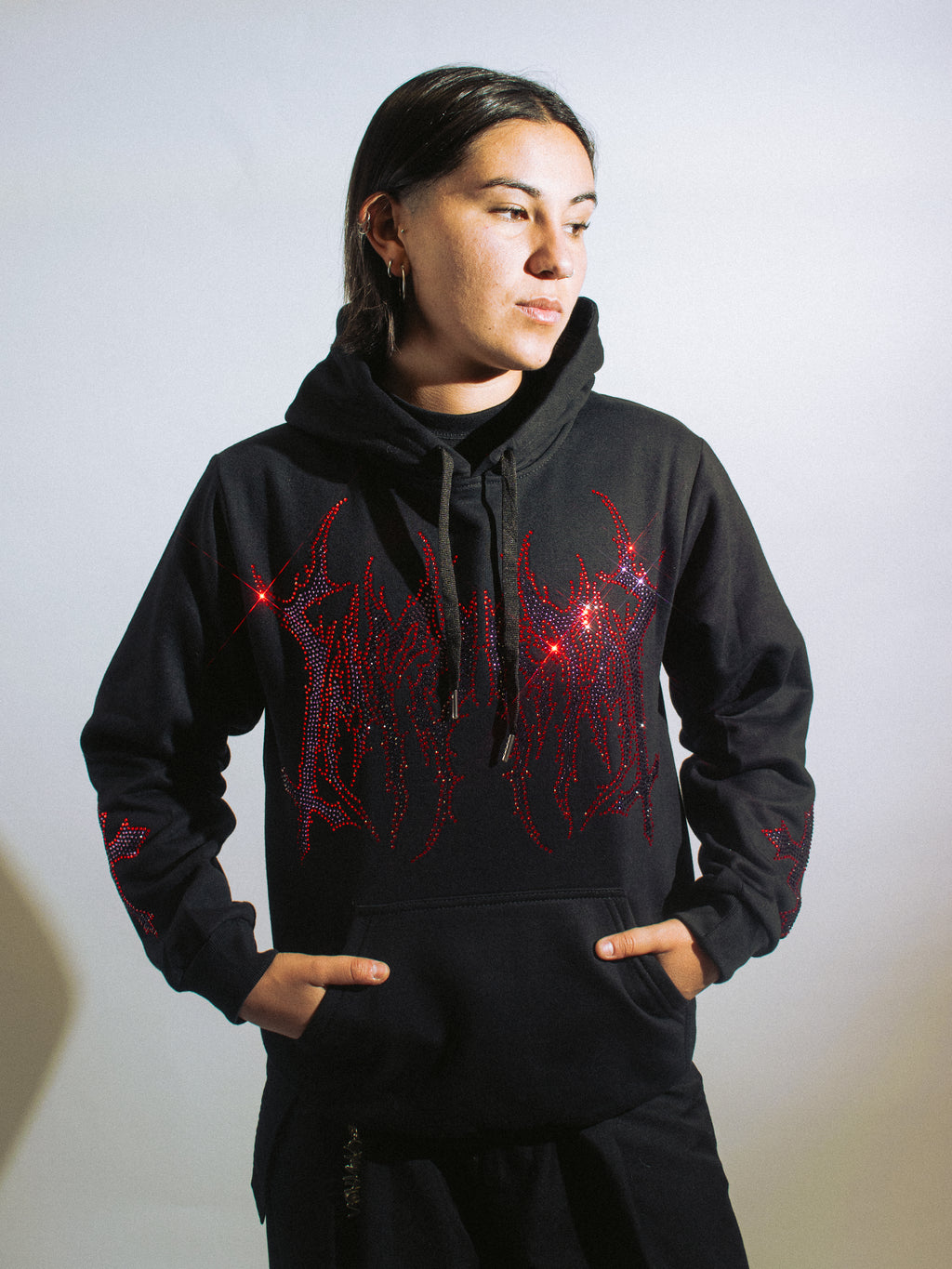 IMMORTAL CRYSTALS HEAVYGLOOM RED CODEINE HOODIE