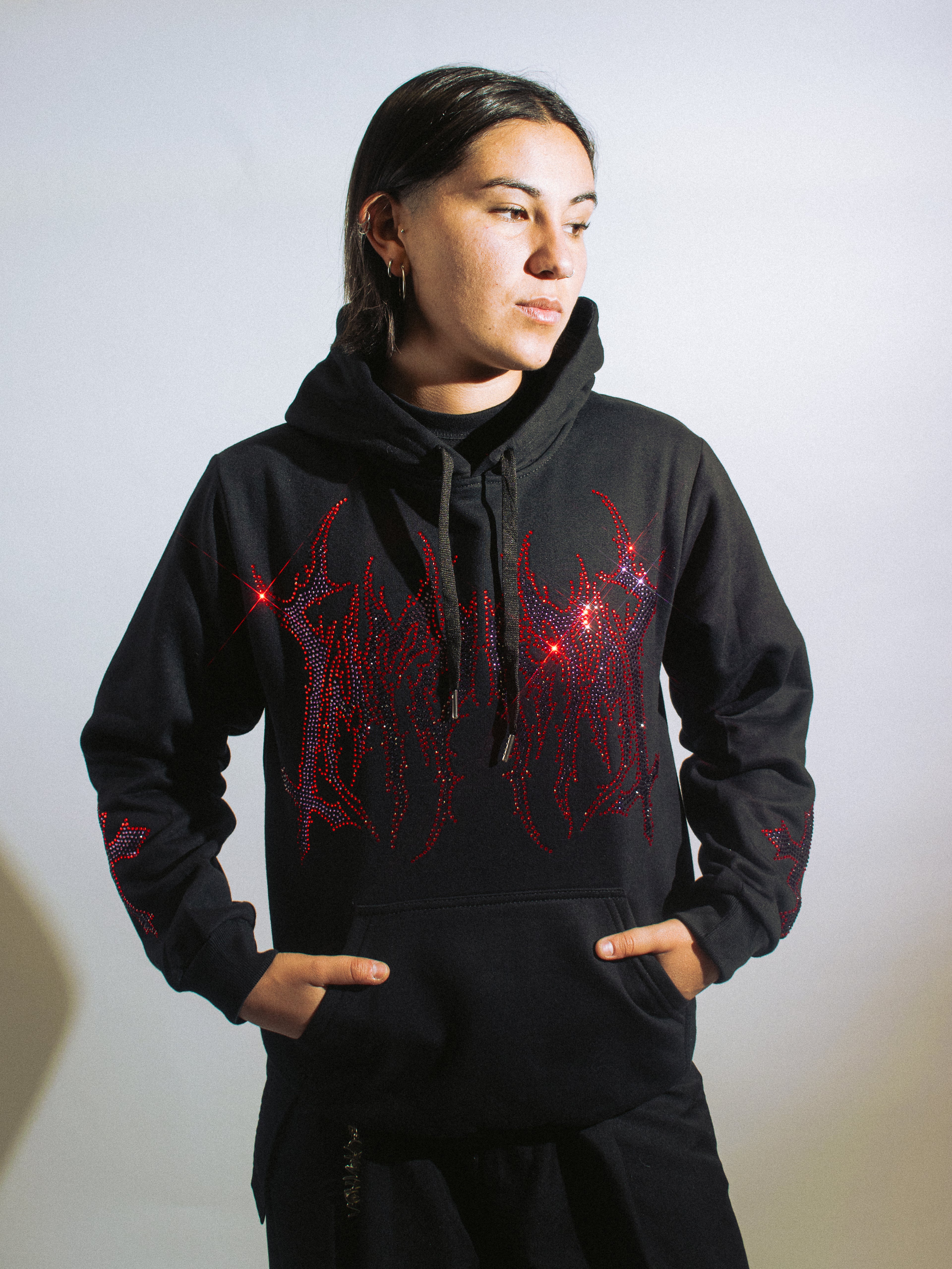 IMMORTAL CRYSTALS HEAVYGLOOM RED CODEINE HOODIE