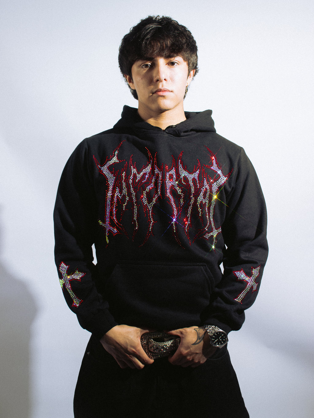 IMMORTAL CRYSTALS HEAVYGLOOM RED DIAMONDS HOODIE