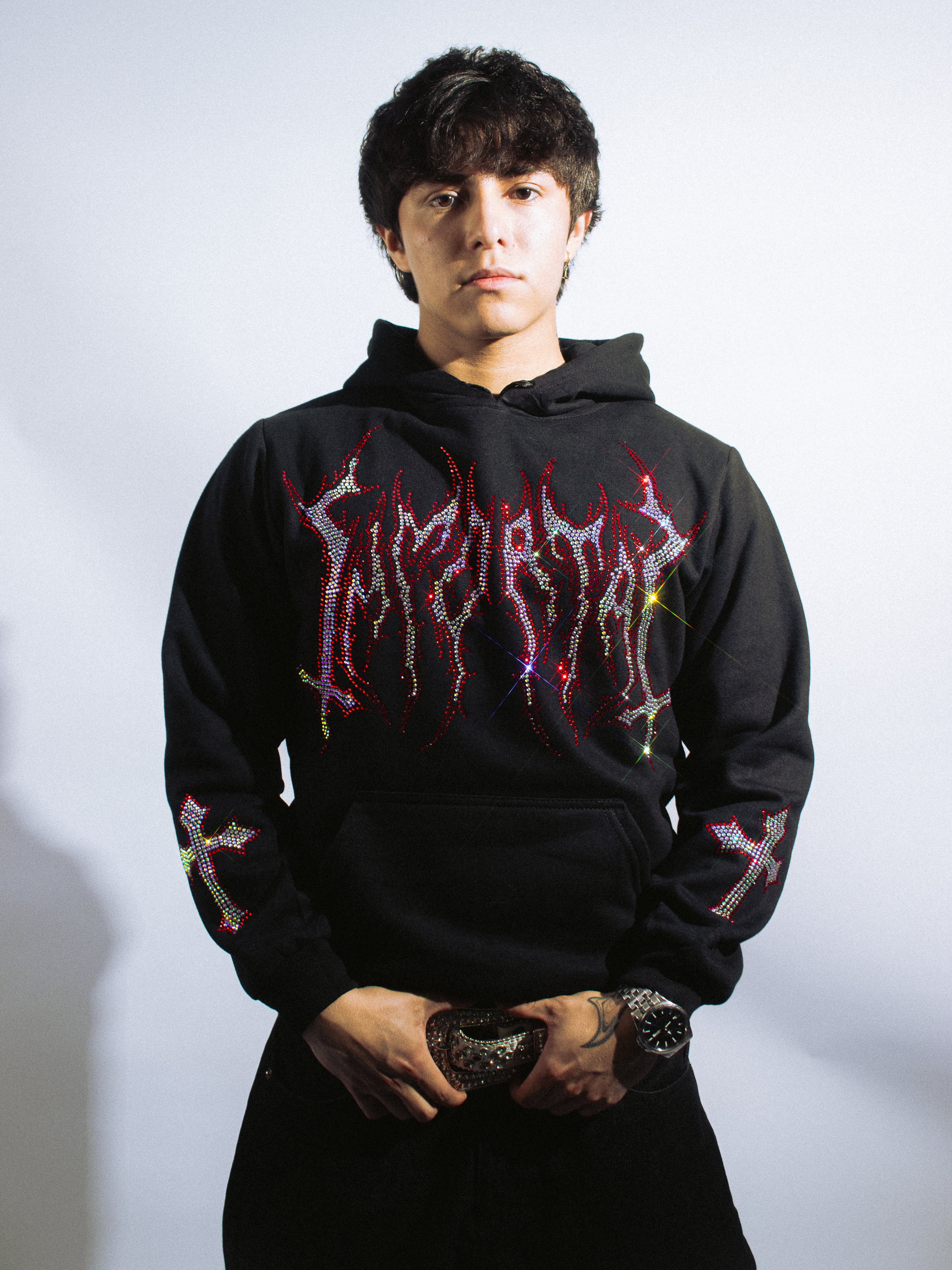 IMMORTAL CRYSTALS HEAVYGLOOM RED DIAMONDS HOODIE