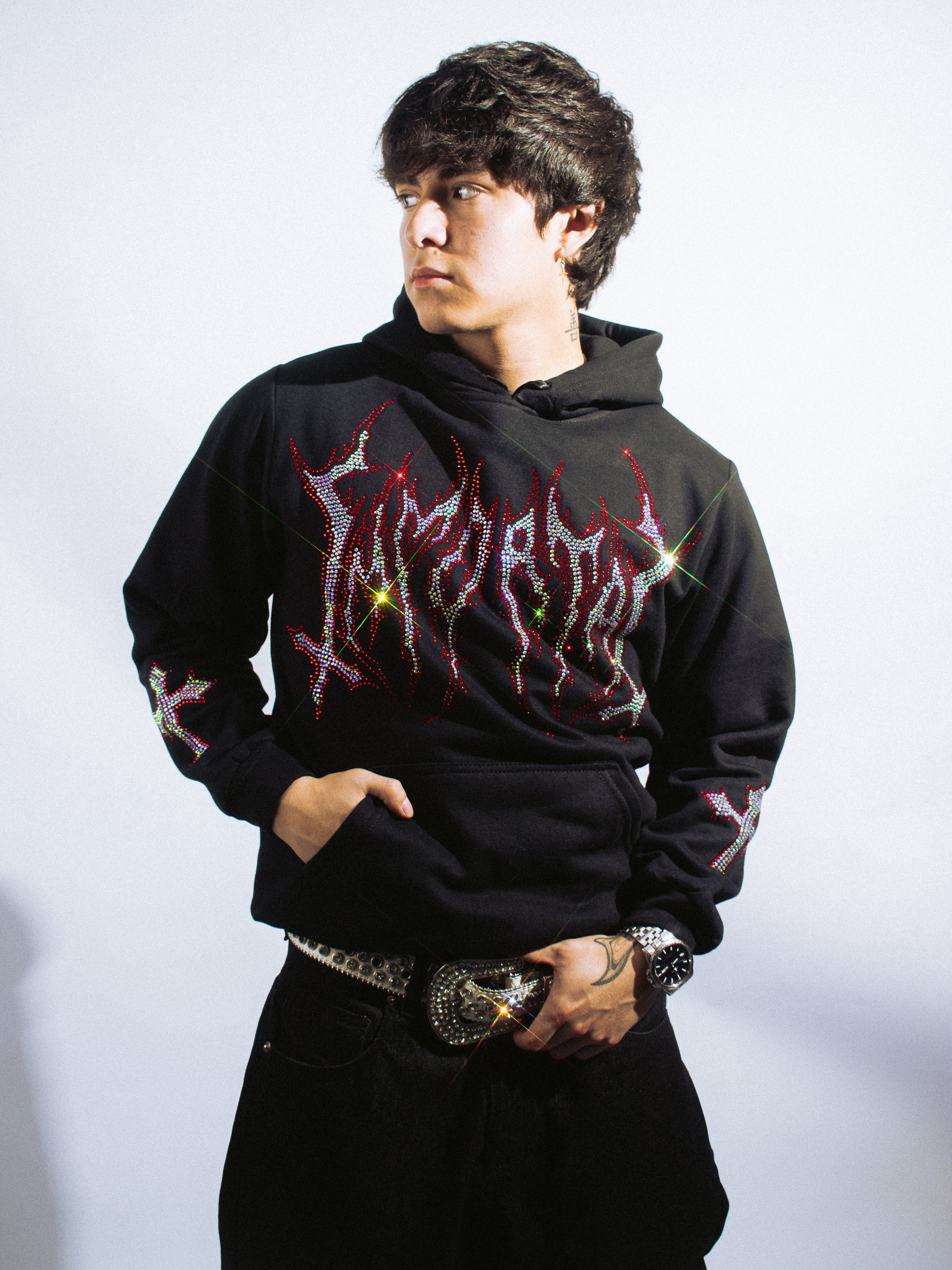 IMMORTAL CRYSTALS HEAVYGLOOM RED DIAMONDS HOODIE