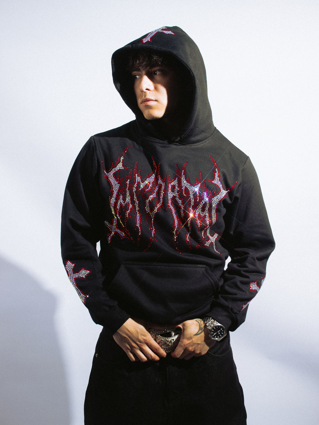 IMMORTAL CRYSTALS HEAVYGLOOM RED DIAMONDS HOODIE