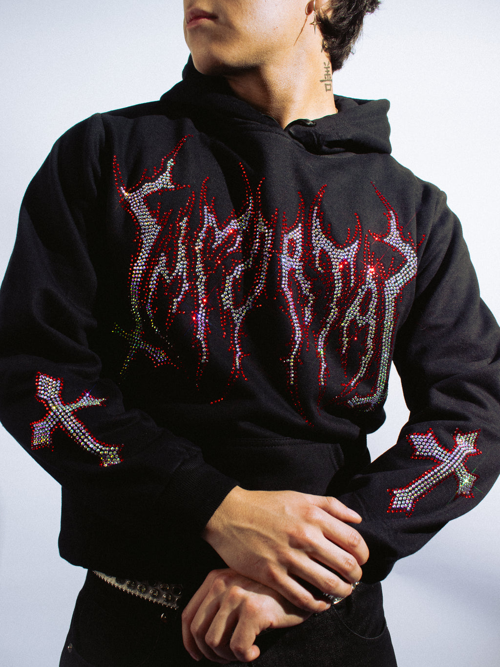 IMMORTAL CRYSTALS HEAVYGLOOM RED DIAMONDS HOODIE