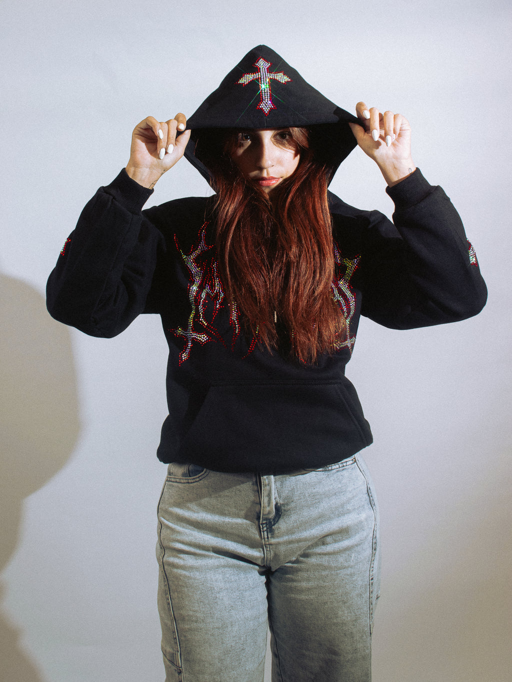 IMMORTAL CRYSTALS HEAVYGLOOM RED DIAMONDS HOODIE