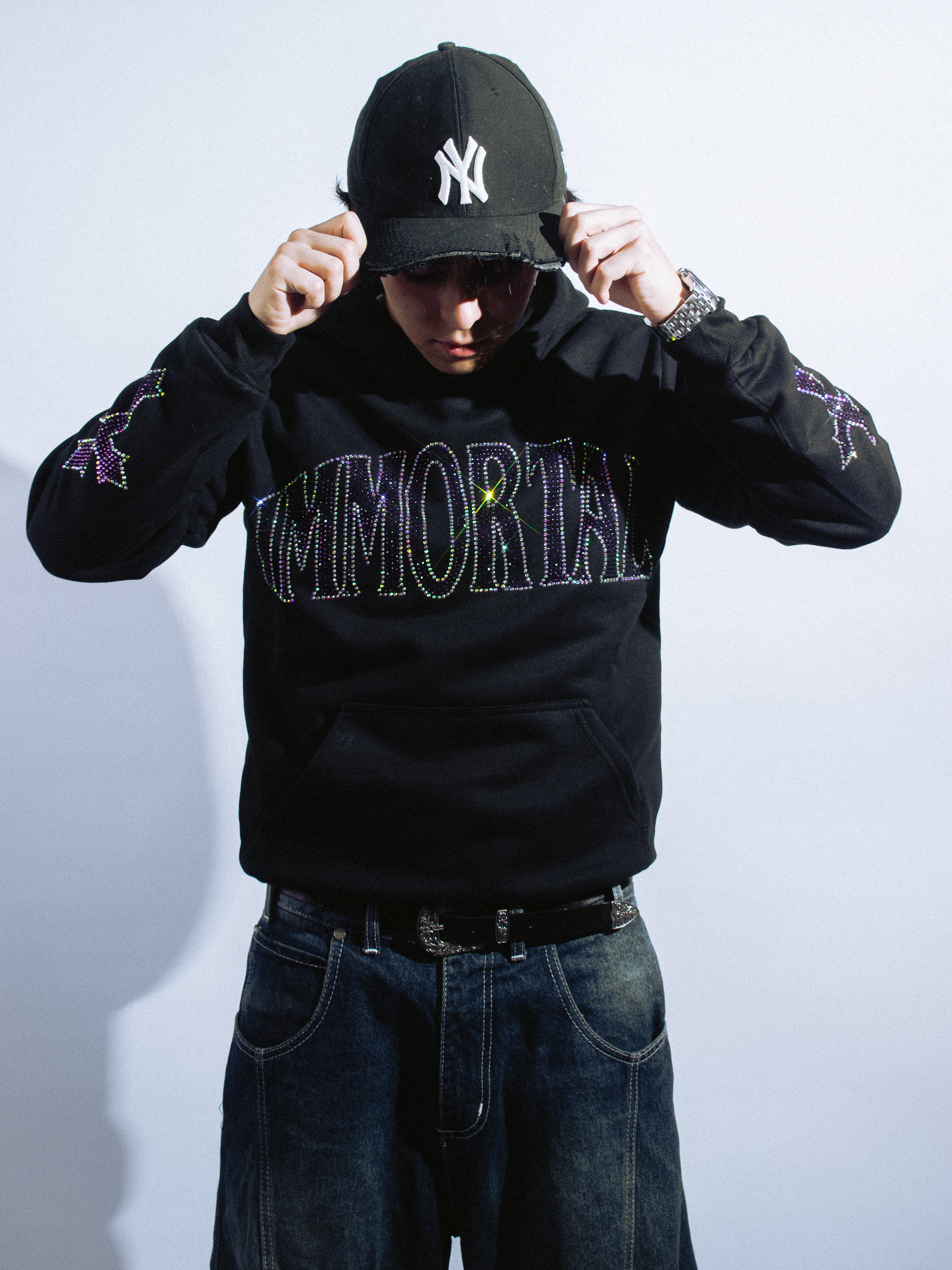 IMMORTAL CRYSTALS CODEINE PURPLE HOODIE  / ZIP