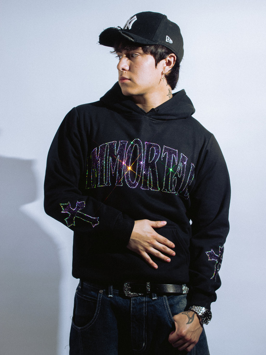 IMMORTAL CRYSTALS CODEINE PURPLE HOODIE  / ZIP