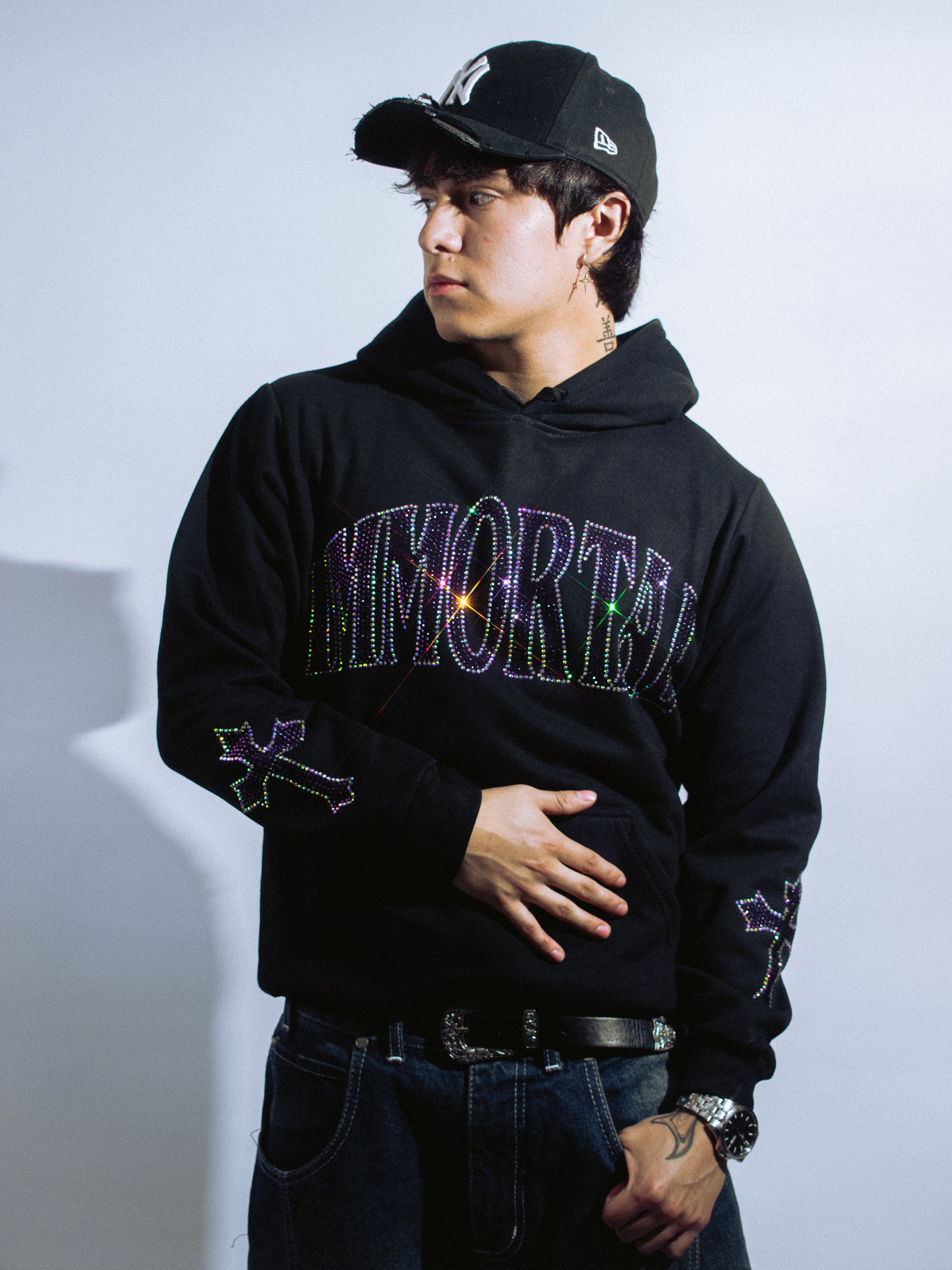 IMMORTAL CRYSTALS CODEINE PURPLE HOODIE  / ZIP