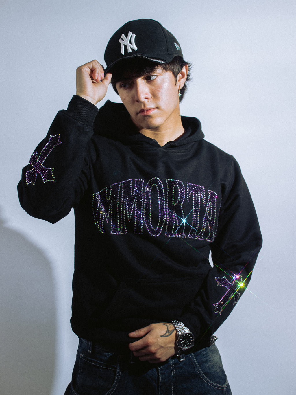 IMMORTAL CRYSTALS CODEINE PURPLE HOODIE  / ZIP