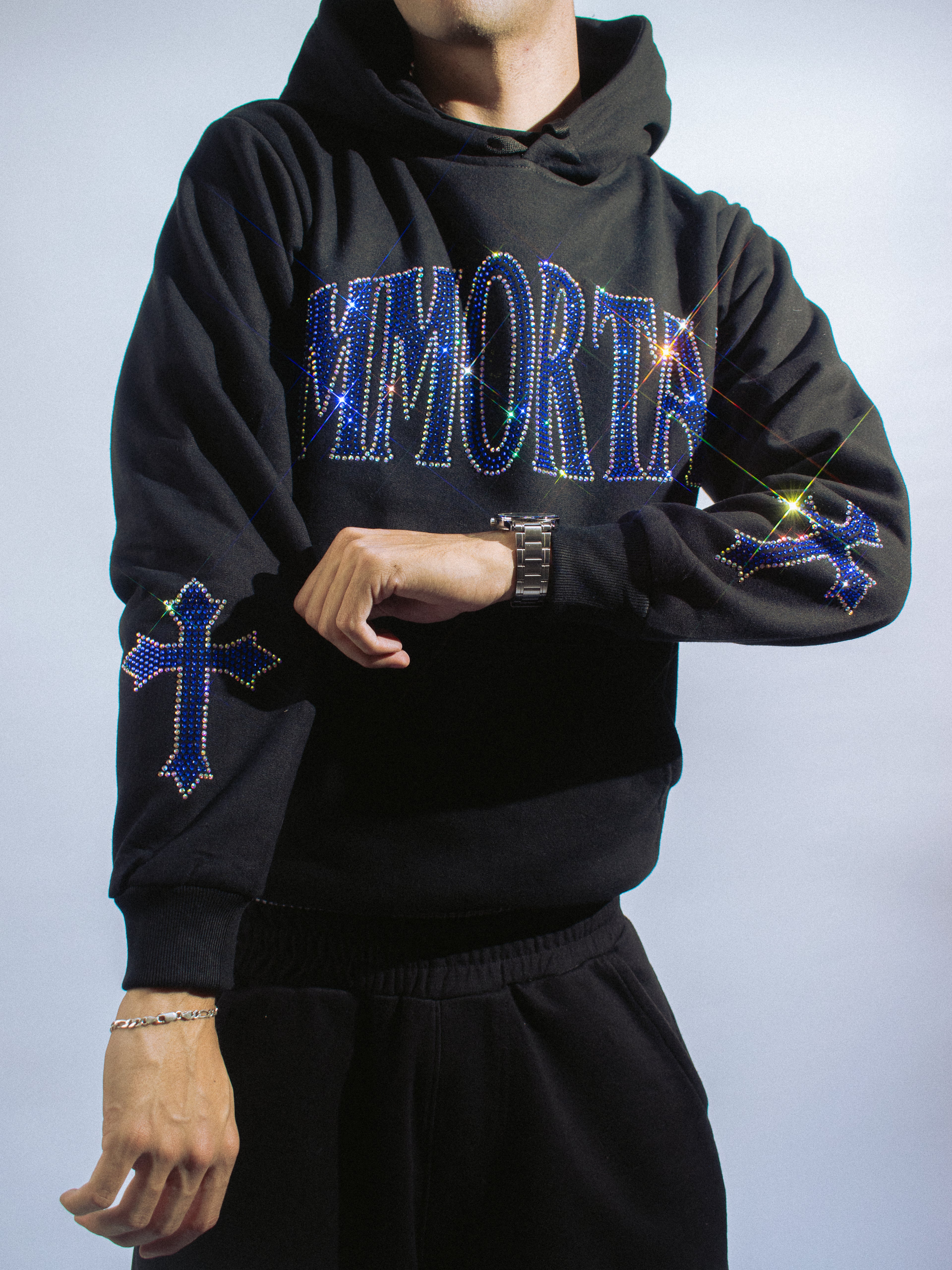 IMMORTAL CRYSTALS SAPPHIRE BLUE HOODIE / ZIP