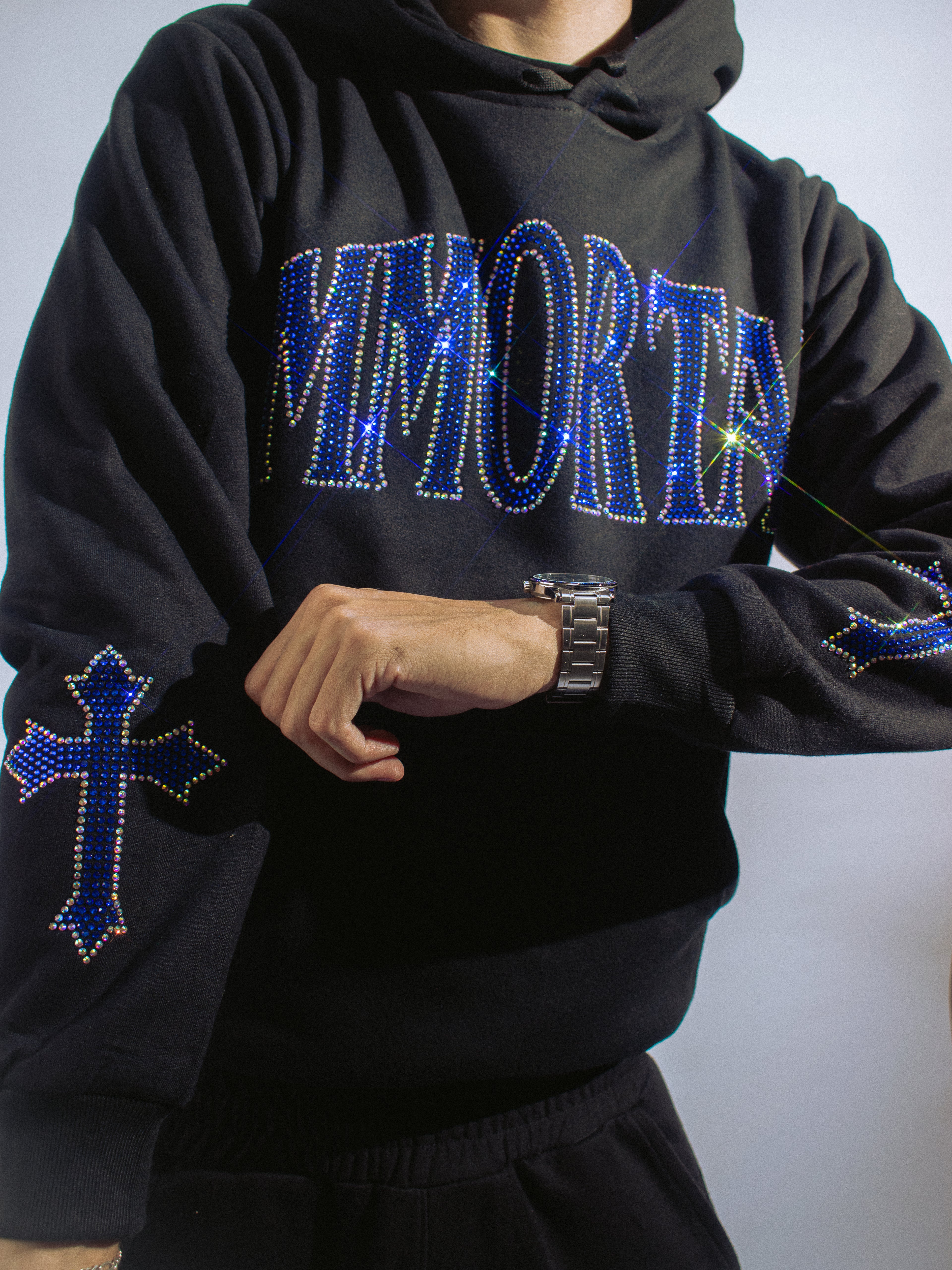 IMMORTAL CRYSTALS SAPPHIRE BLUE HOODIE / ZIP