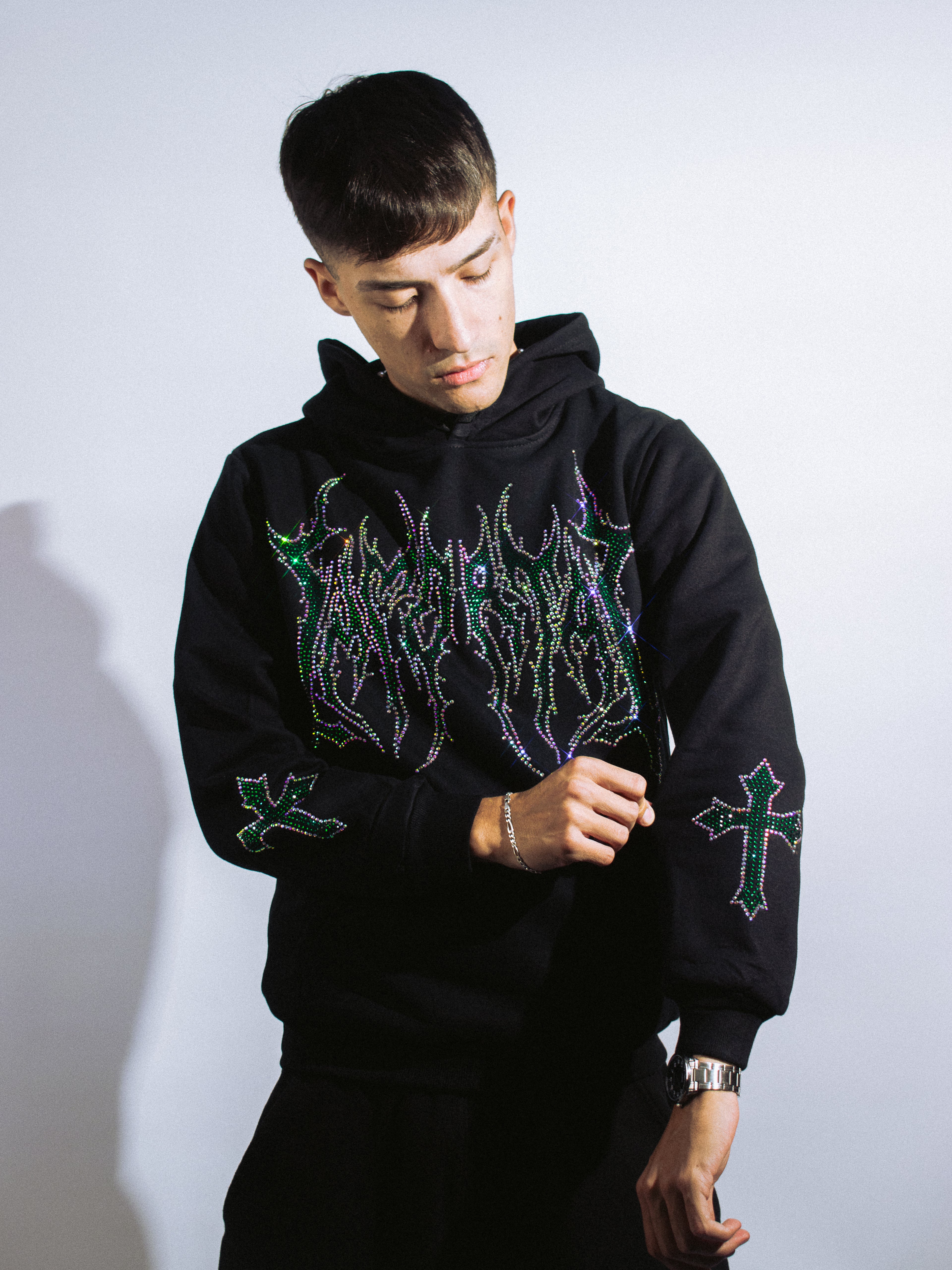 HEAVYGLOOM LEAF GREEN HOODIE / ZIP