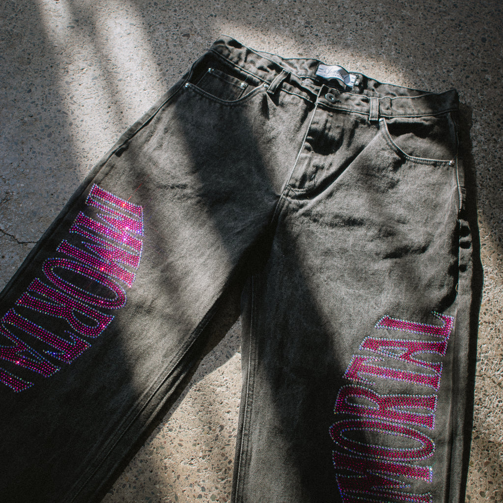 CRYSTALS COTTONCANDY DOBLE BAGGY JEANS M