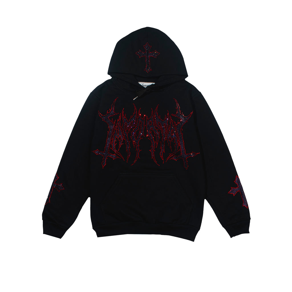 IMMORTAL CRYSTALS HEAVYGLOOM RED CODEINE HOODIE