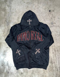 IMMORTAL RHINESTONE HOODIE CON CIERRE