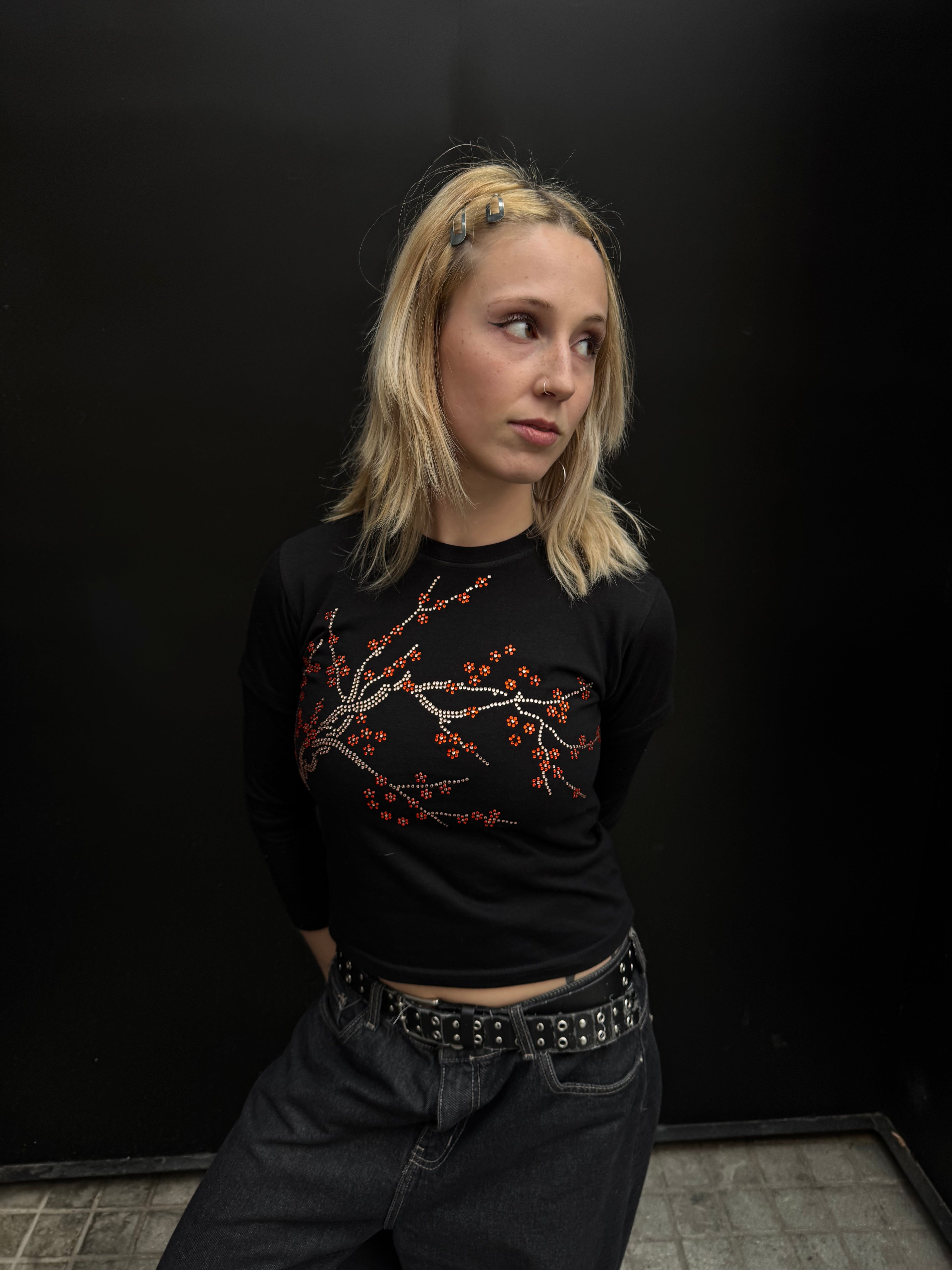 CHERRY BLOSSOM ORANGE BABY TEE