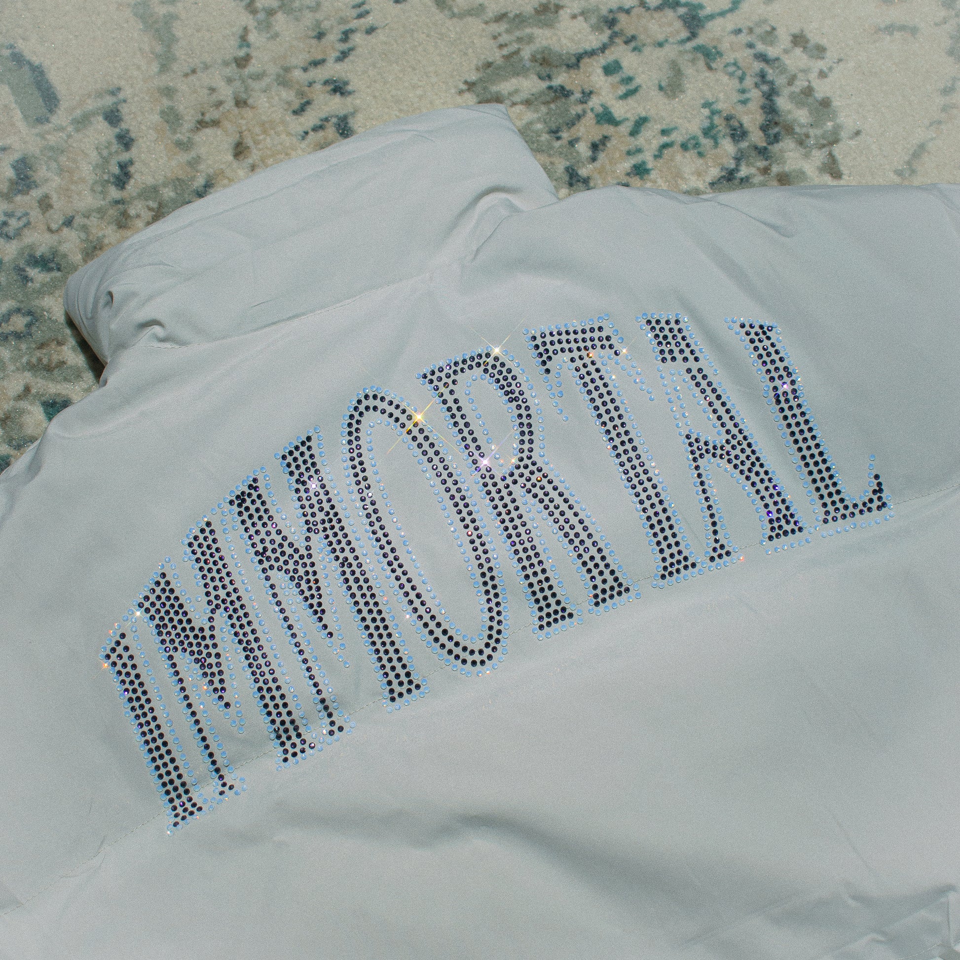 CRYSTAL ETERNAL CODEINE PEARL PUFFER JACKET XL-XXL SAMPLE