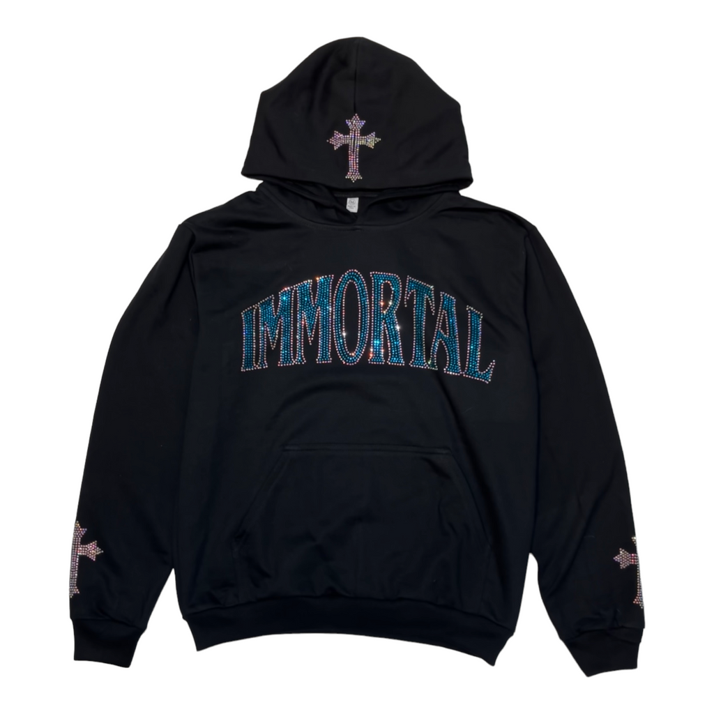 IMMORTAL CRYSTALS SAPPHIRE BLUE HOODIE