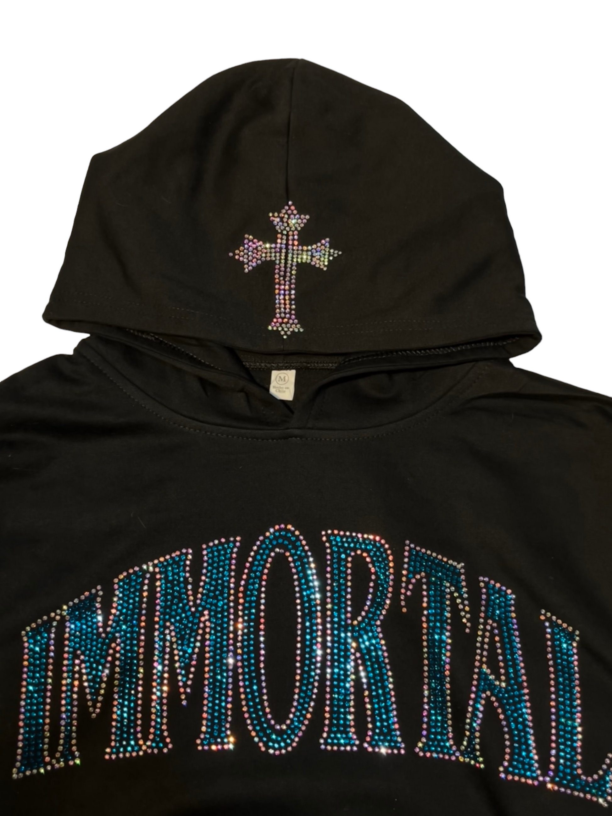 IMMORTAL CRYSTALS SAPPHIRE BLUE HOODIE