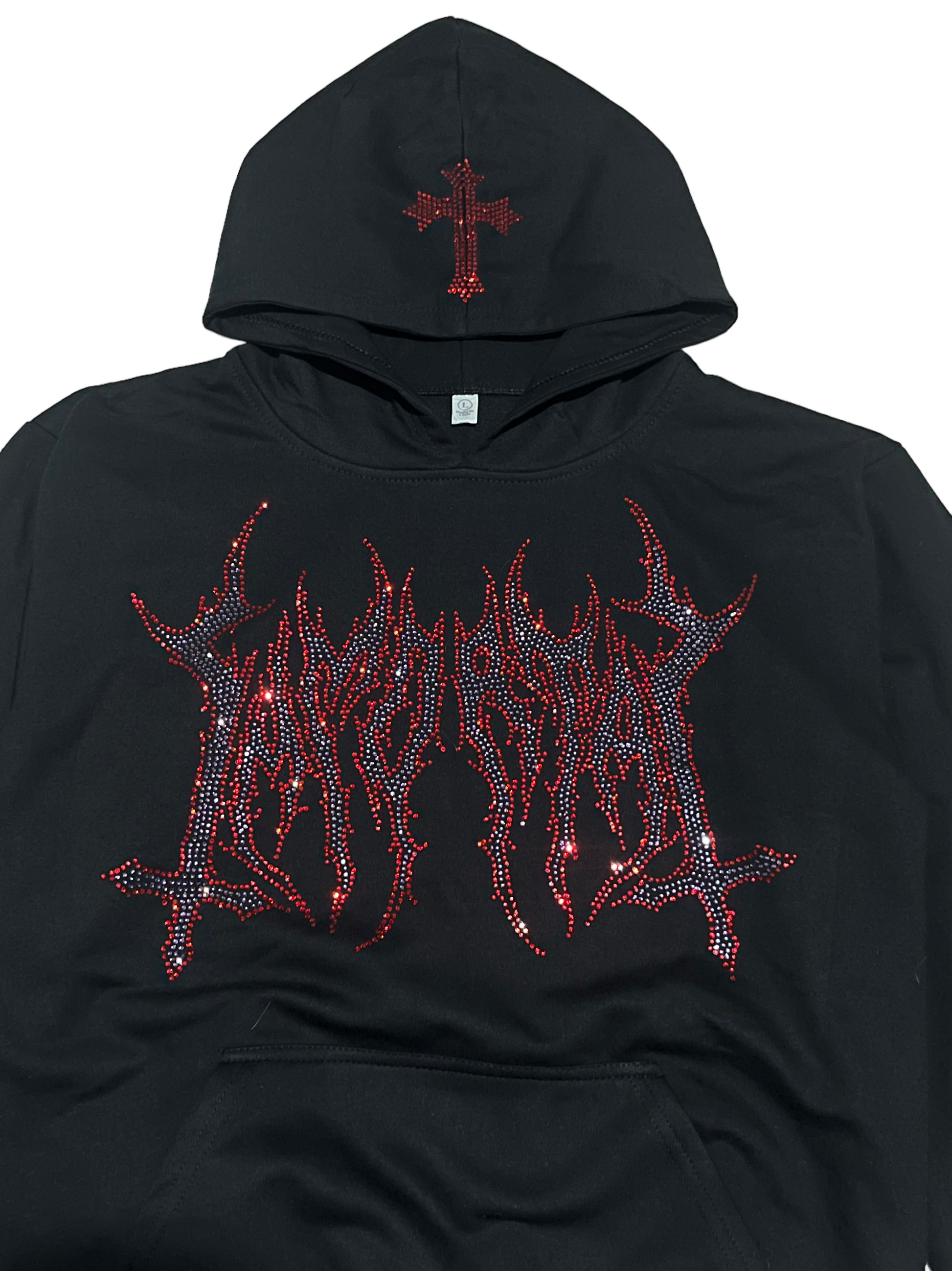 IMMORTAL CRYSTALS HEAVYGLOOM RED CODEINE HOODIE