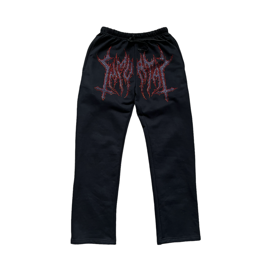 IMMORTAL CRYSTALS HEAVYGLOOM RED CODEINE TRACKPANT